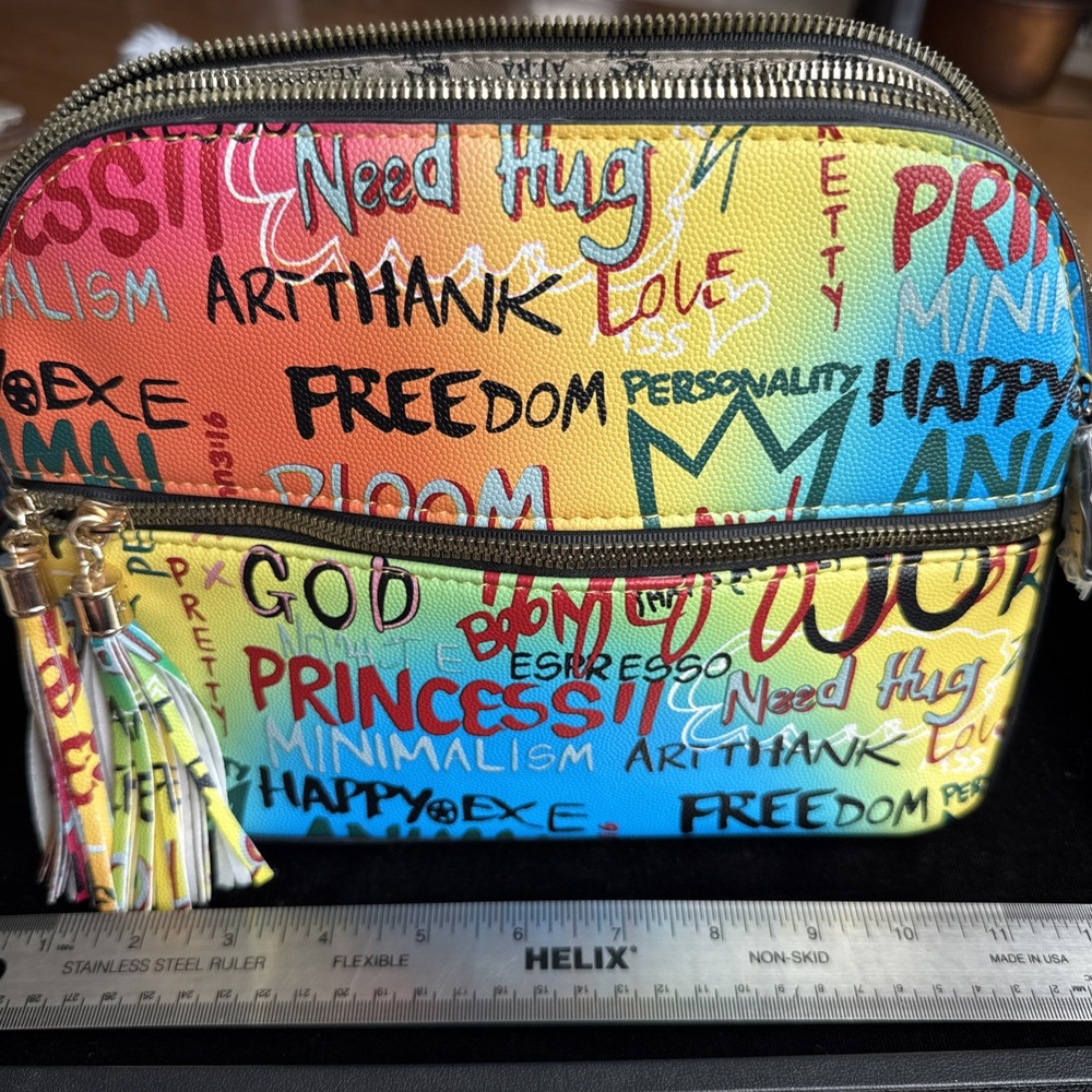 Alba Graffiti Jeweled Queen‎ Bee Crossbody Bag super nice super fun 4700